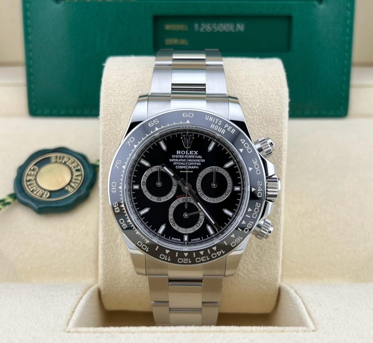 Rolex Daytona In Stock Unworn 2024 Daytona Black Dial 126500ln Oyster Bracelet