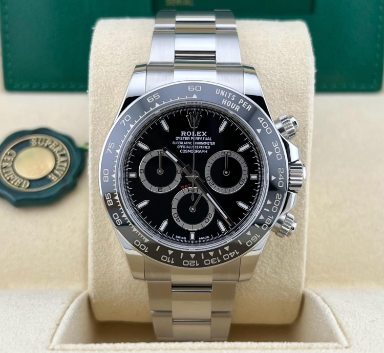 Rolex Daytona In Stock Unworn 2024 Daytona Black Dial 126500ln Oyster Bracelet