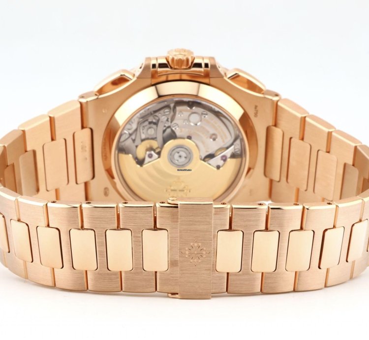 Patek Philippe Nautilus Chronograph In 18k Rose Gold - With Box And Papers