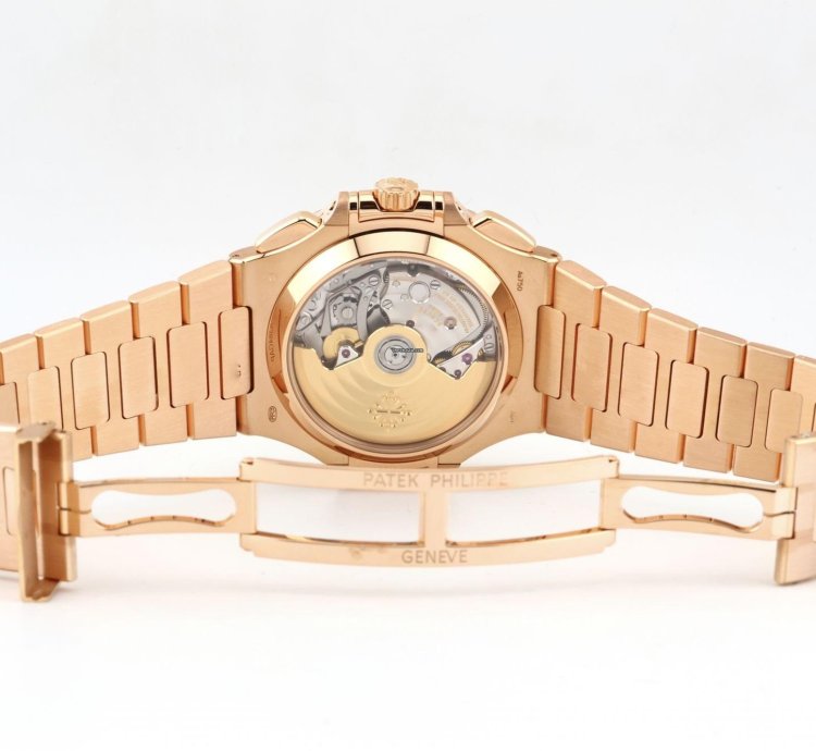 Patek Philippe Nautilus Chronograph In 18k Rose Gold - With Box And Papers