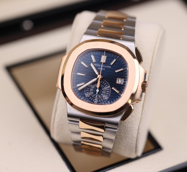 Patek Philippe Nautilus Chronograph Stahl Ros Gold - 2021 - Deu - Zustand Sehr Gut - Fullset