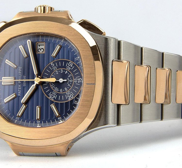 Patek Philippe Nautilus Chronograph Stainless Steel 18kt Rose Gold 5980-1ar