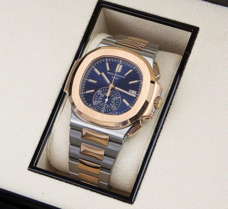 Patek Philippe Nautilus Chronograph Stainless Steel 18kt Rose Gold 5980-1ar