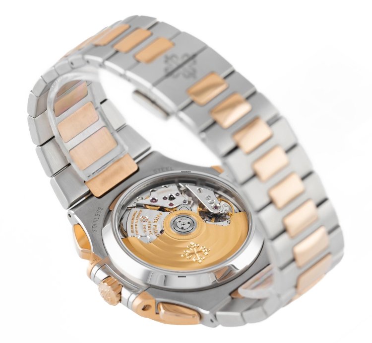 Patek Philippe Nautilus Chronograph Steel Rose Gold 18k Blue Dial Ref 5980 1ar-001 Full Set