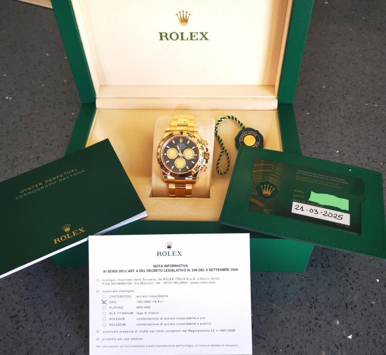 Rolex Daytona Mai Indossato Full Set Quadrante Newman Marzo 2025