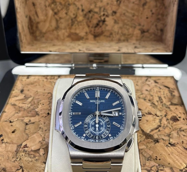 Patek Philippe Nautilus Chronograph White Gold Blue Dial 44mm 5976 1g-001