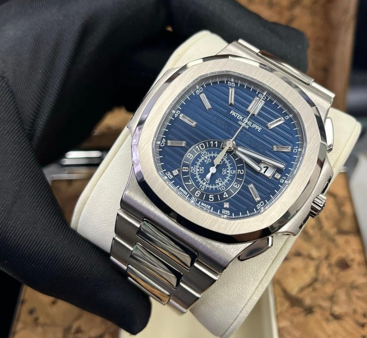 Patek Philippe Nautilus Chronograph White Gold Blue Dial 44mm 5976 1g-001