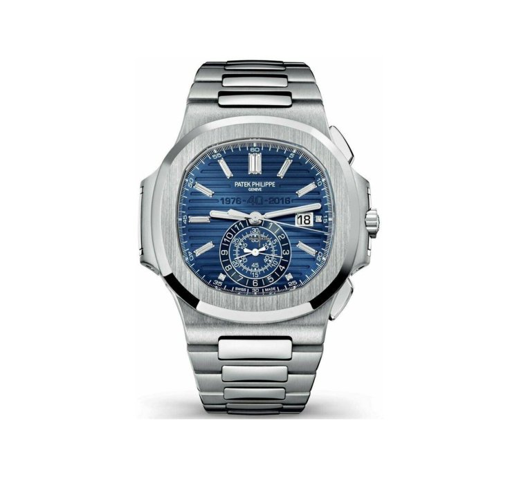 Patek Philippe Nautilus Chronograph White Gold Blue Dial 44mm 5976 1g-001
