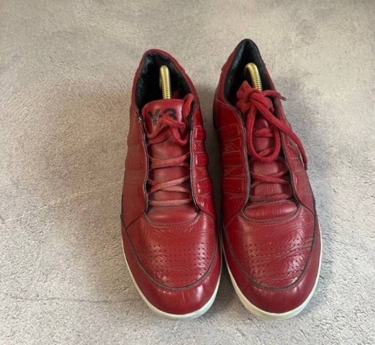 -3 Yohji Yamamoto Adidas Red Low Top Sneakers