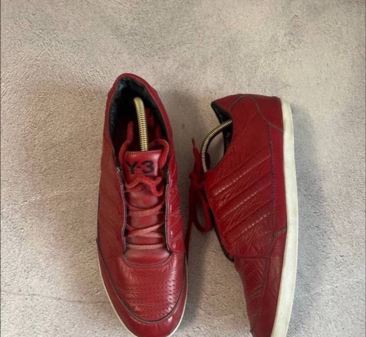 -3 Yohji Yamamoto Adidas Red Low Top Sneakers