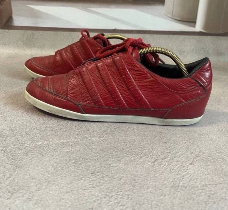 -3 Yohji Yamamoto Adidas Red Low Top Sneakers