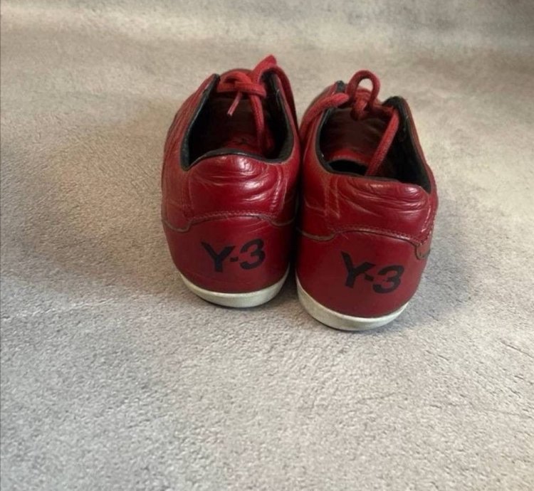 -3 Yohji Yamamoto Adidas Red Low Top Sneakers