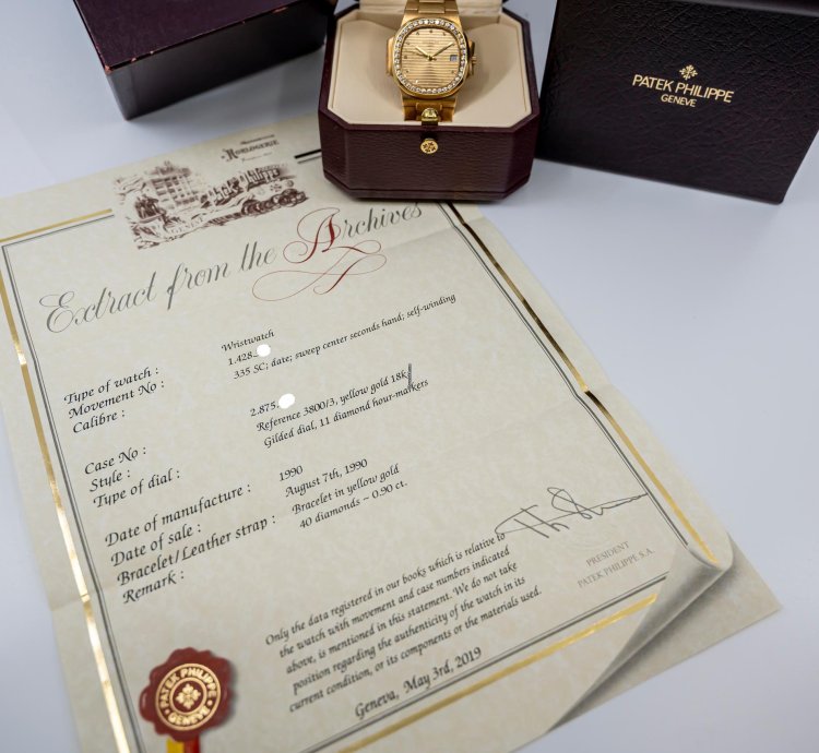 Patek Philippe Nautilus Diamond 3800 Perfect Condition
