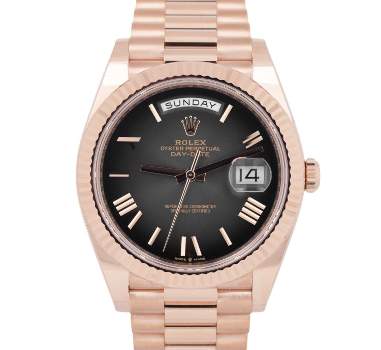 Rolex Day-date 40 New 2024 Papers Rolex Day-date 40mm President Slate Ombre 18k Rose 228235 Box