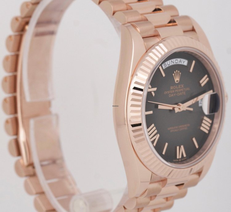 Rolex Day-date 40 New 2024 Papers Rolex Day-date 40mm President Slate Ombre 18k Rose 228235 Box