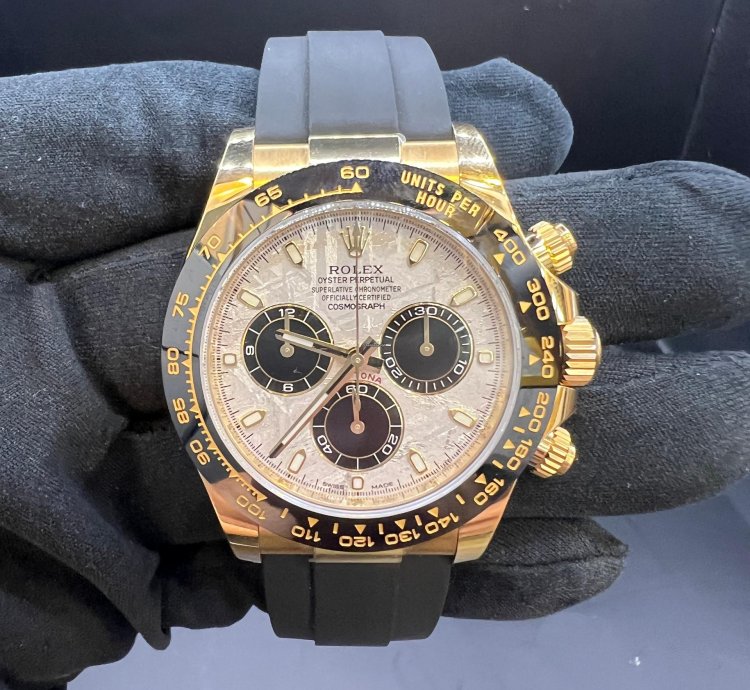 Rolex Daytona Meteorite Dial Full Yellow Gold Oysterflex