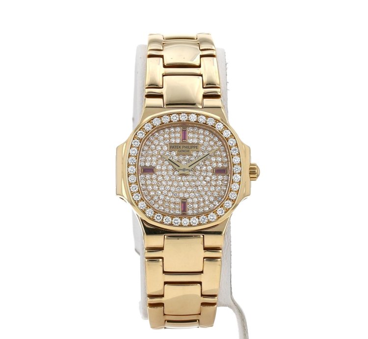 Patek Philippe Nautilus En Or Jaune Et Diamant Ref Patek