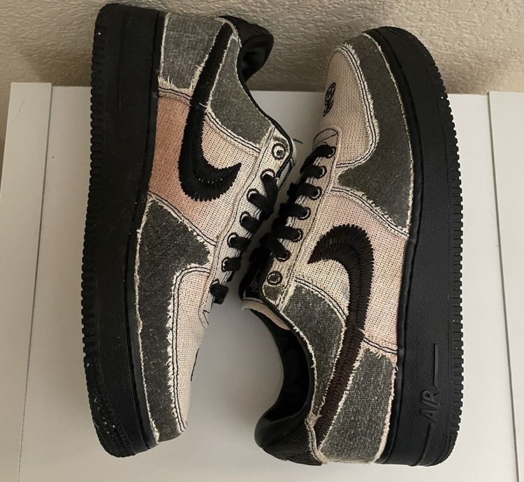 1 1 Bleached Stussy Air Force 1 Black