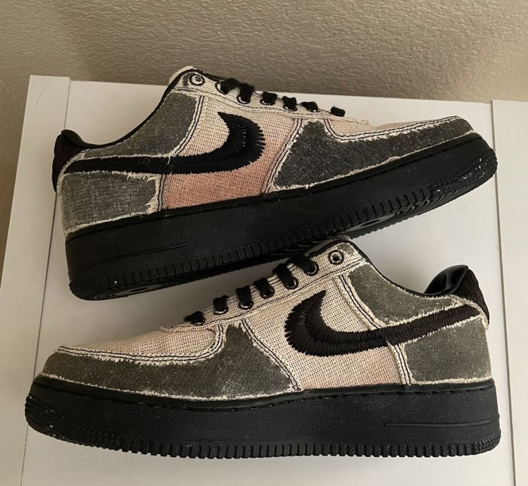 1 1 Bleached Stussy Air Force 1 Black