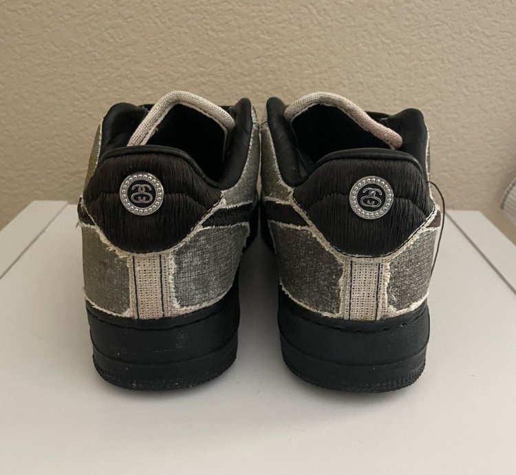 1 1 Bleached Stussy Air Force 1 Black