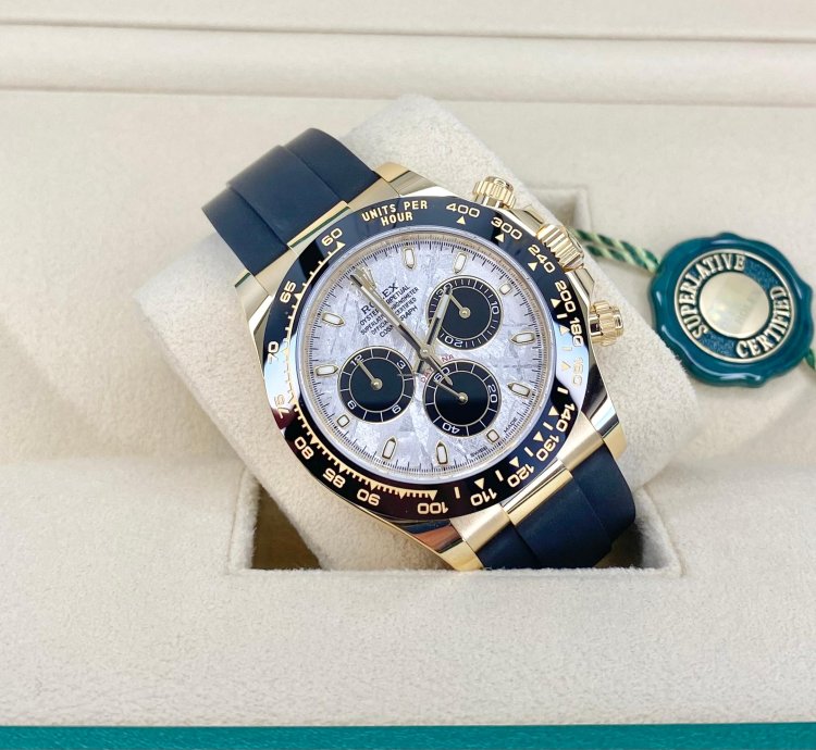 Rolex Daytona Meteorite Dial Unworn Full Set 116518ln Yellow Gold Carlos Alcaraz Iconic Watch