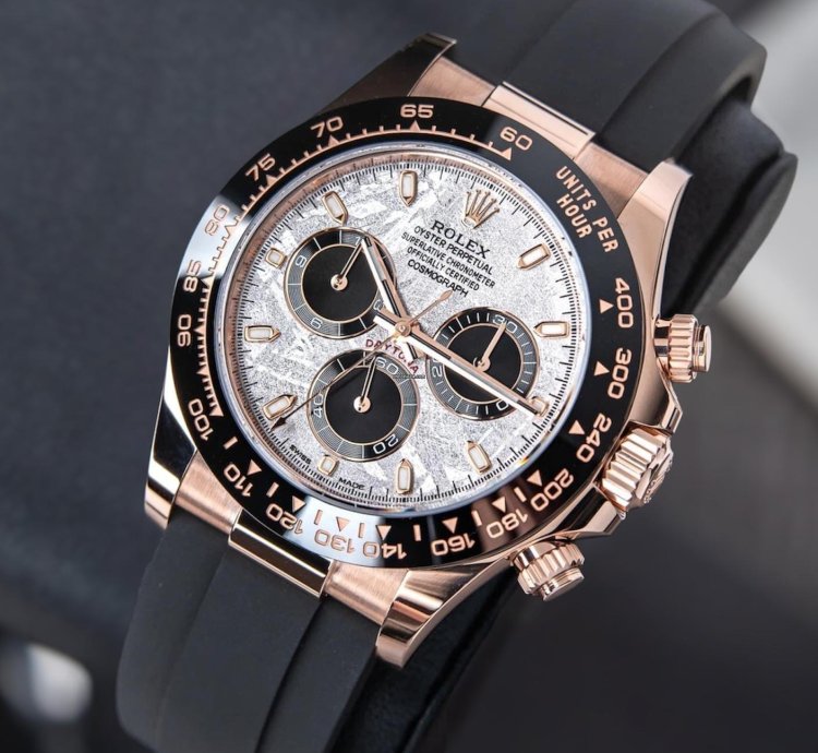 Rolex Daytona Meteorite Dial Unworn Full Set Rose Gold 116515ln