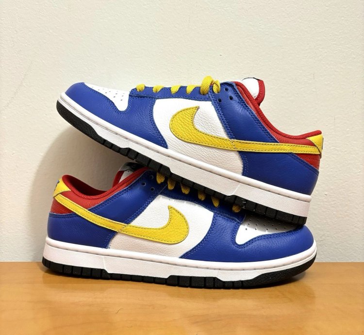 1 1 Nike Dunk Low Red Blue Yellow White