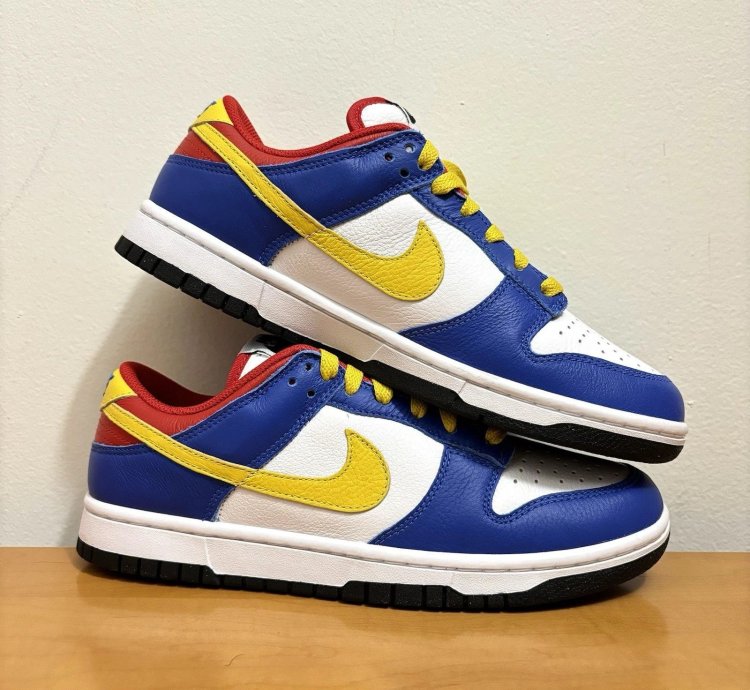 1 1 Nike Dunk Low Red Blue Yellow White