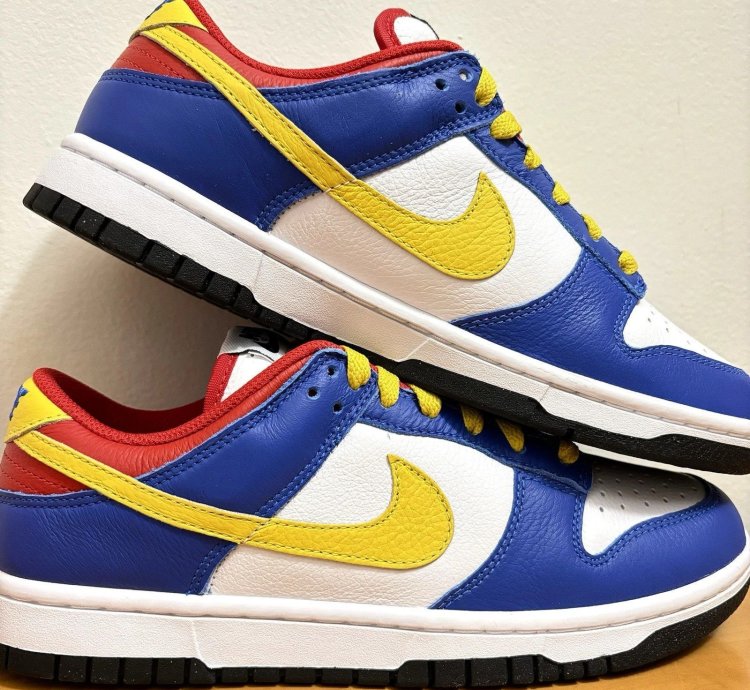 1 1 Nike Dunk Low Red Blue Yellow White