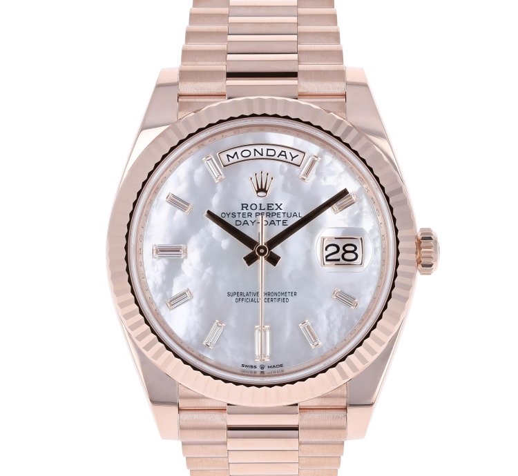 Rolex Day-date 40 New 2025 228235 Mother Of Pearl Mop President Rose Gold