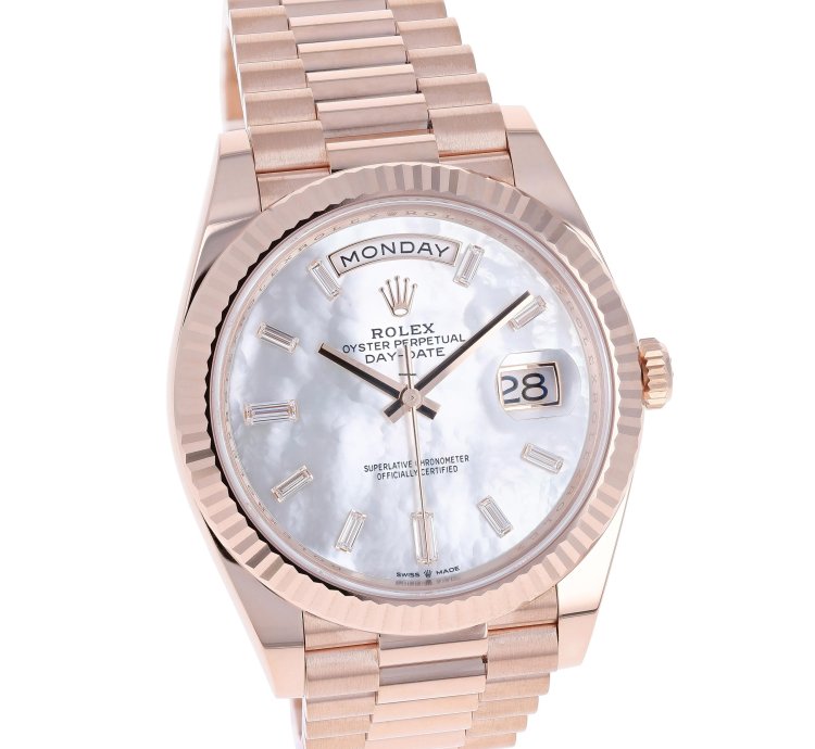 Rolex Day-date 40 New 2025 228235 Mother Of Pearl Mop President Rose Gold