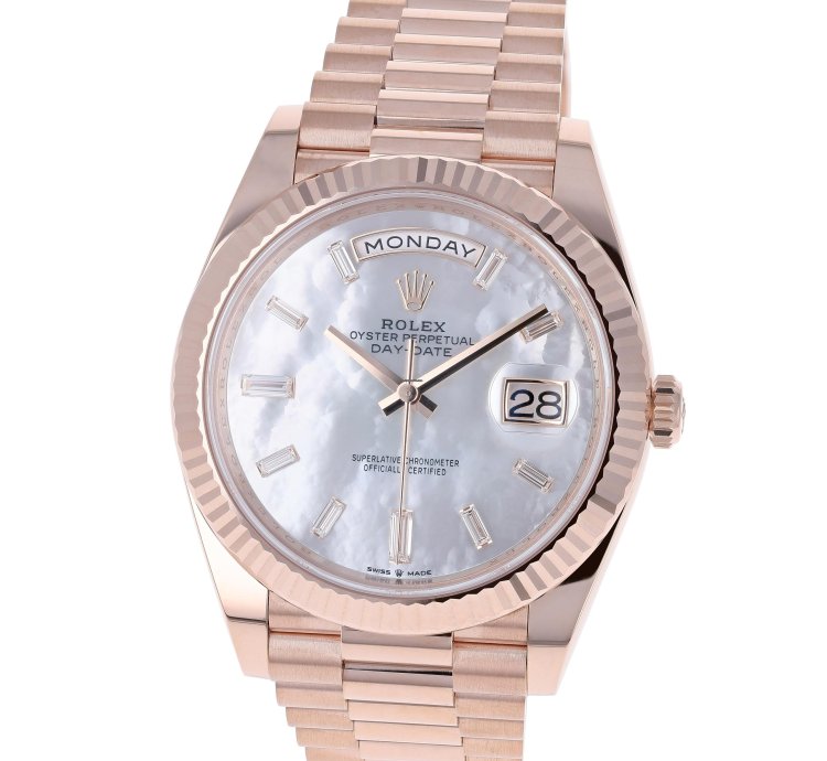Rolex Day-date 40 New 2025 228235 Mother Of Pearl Mop President Rose Gold