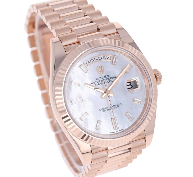 Rolex Day-date 40 New 2025 228235 Mother Of Pearl Mop President Rose Gold