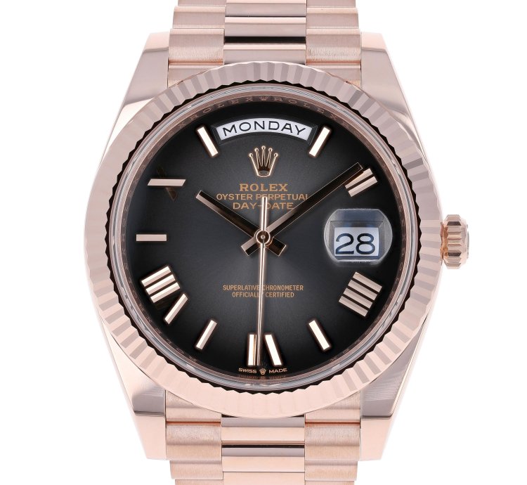 Rolex Day-date 40 New 2025 228235 Slate Ombre President Rose Gold
