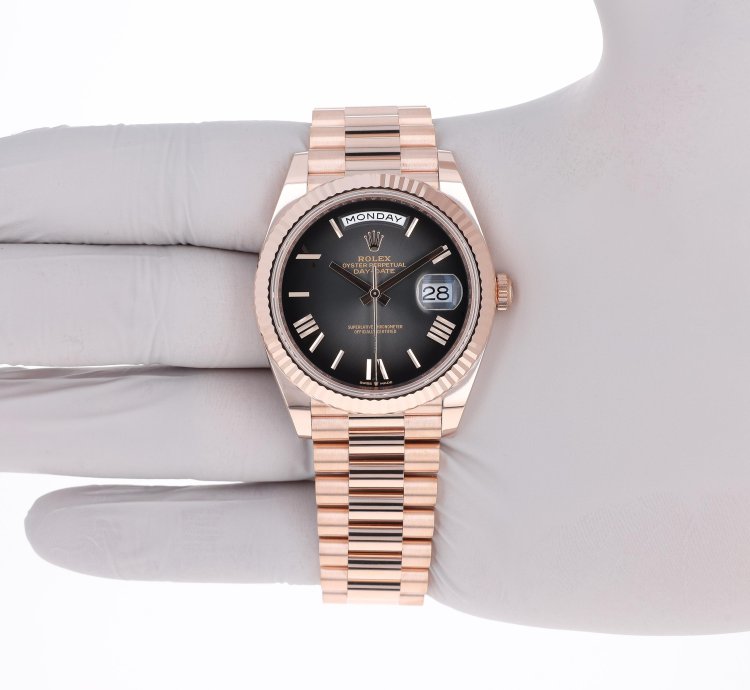 Rolex Day-date 40 New 2025 228235 Slate Ombre President Rose Gold