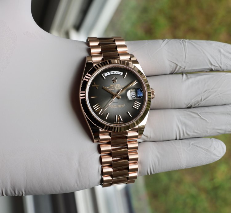 Rolex Day-date 40 New 2025 228235 Slate Ombre President Rose Gold