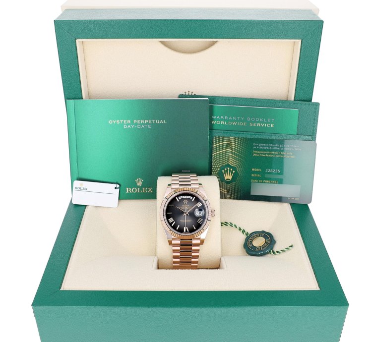 Rolex Day-date 40 New 2025 228235 Slate Ombre President Rose Gold