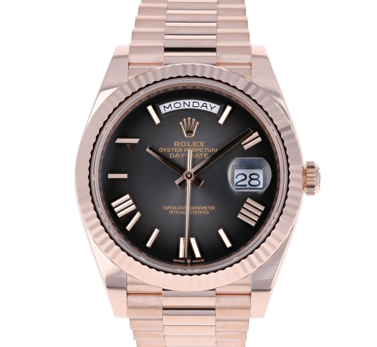 Rolex Day-date 40 New 2025 228235 Slate Ombre President Rose Gold