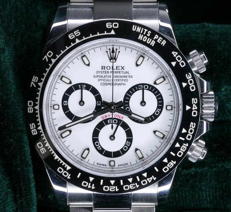 Rolex Daytona Mint Complete Set Daytona Chronograph Panda White Dial Black Bezel Steel 116500ln