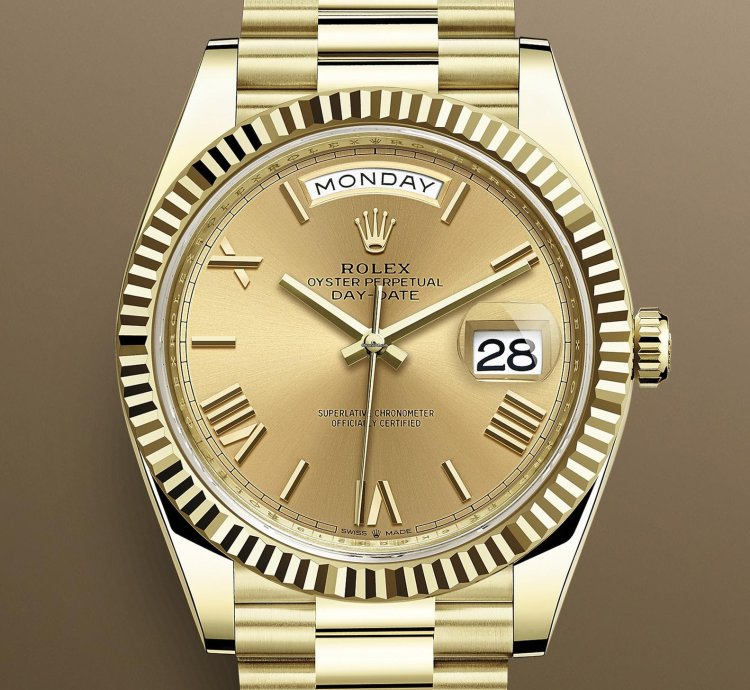 Rolex Day-date 40 New 2025 228238 Champagne Roman President Yellow Gold