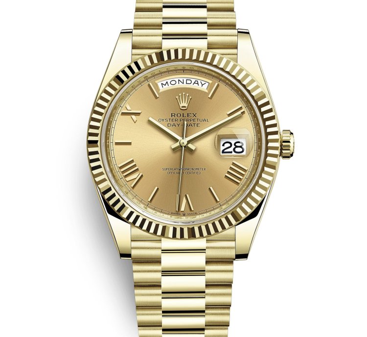Rolex Day-date 40 New 2025 228238 Champagne Roman President Yellow Gold