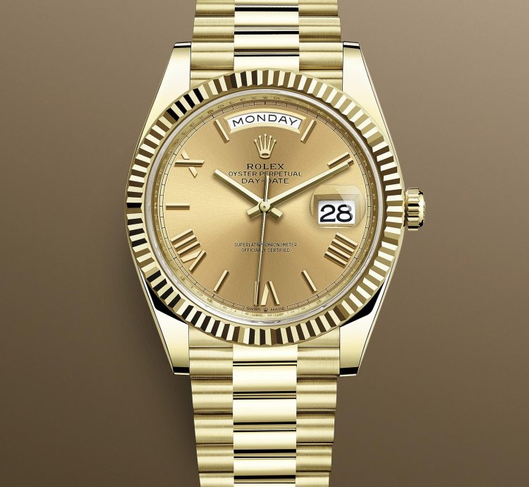 Rolex Day-date 40 New 2025 228238 Champagne Roman President Yellow Gold