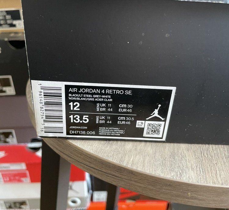 100 Original Nike Air Jordan 4 Retro Se Black Canvas