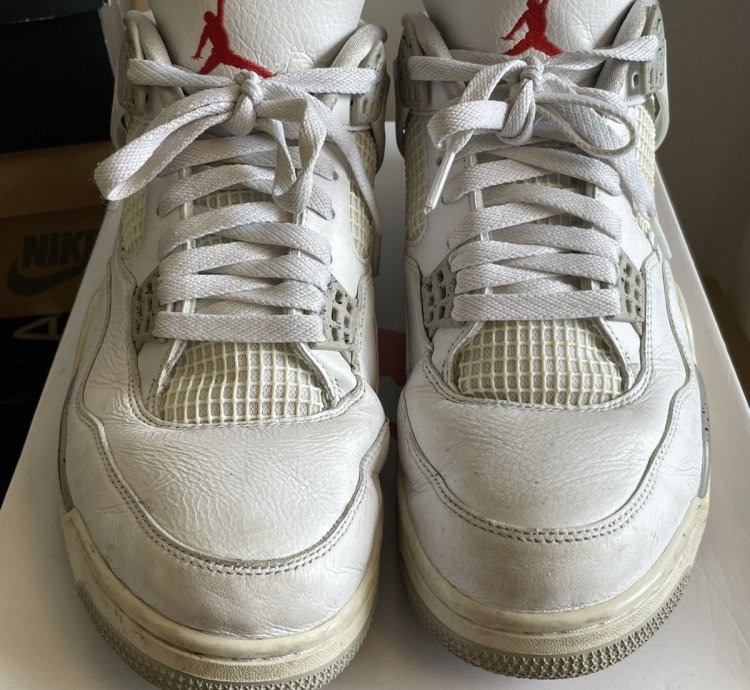 100 Original Nike Air Jordan 4 Retro White Oreo