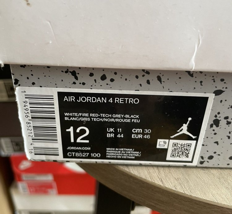 100 Original Nike Air Jordan 4 Retro White Oreo