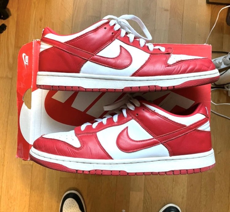 100 Original Nike Dunk Sp Low University Red St John Bred