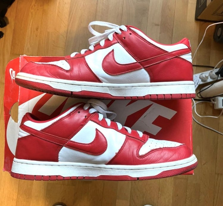 100 Original Nike Dunk Sp Low University Red St John Bred