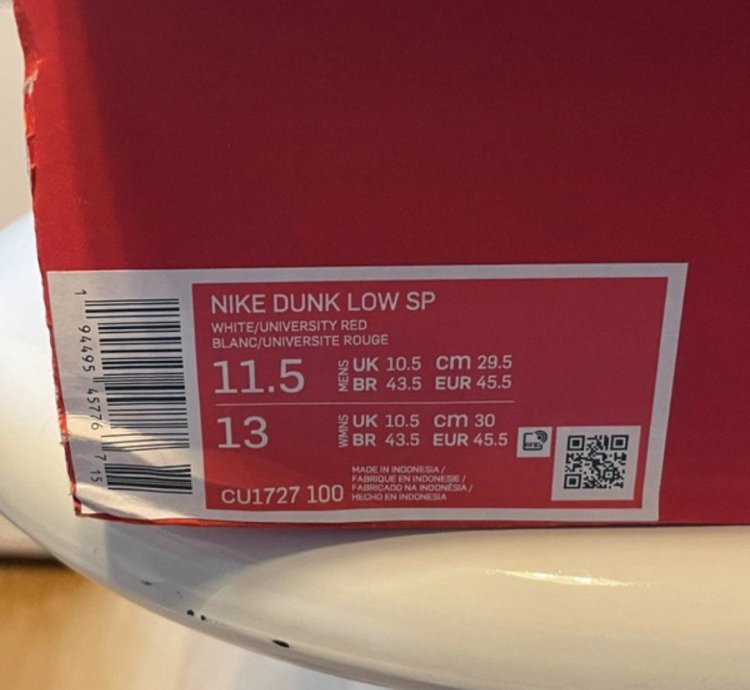 100 Original Nike Dunk Sp Low University Red St John Bred