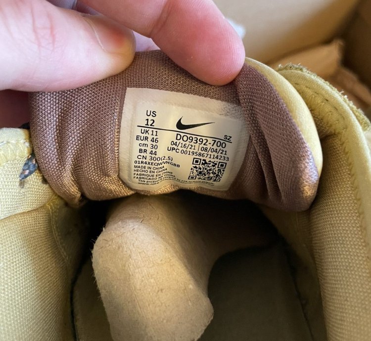 100 Original Nike Travis Scott Air Max 1 Cactus Saturn Gold
