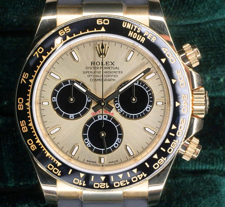 Rolex Daytona Mint Complete Set Daytona Yml Pikachu Champagne Dial Gold Ceramic 126518ln-0011